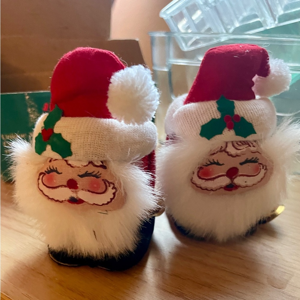 VINTAGE TOM WAT JOLLY SANTA ORNAMENTS